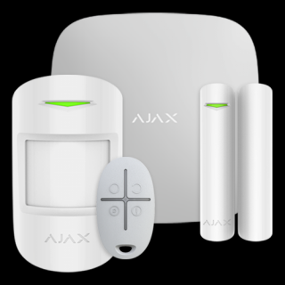 Kit alarma StarterKit Cam Plus, wireless, 2G 3G 4G, LAN + Wi-Fi, alb - AJAX