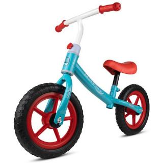 Bicicleta echilibru fara pedale, rosu-albastru