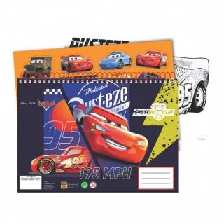 Bloc de desen A4 spirala, Disney Cars Piston Cup, 40 foi si stickere