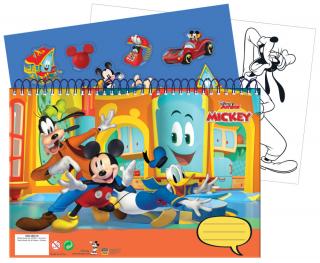 Bloc de desen A4 spirala, Disney Mickey Fun Times, 40 foi si stickere