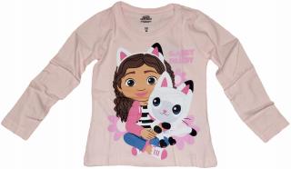 Bluza bumbac, maneca lunga, Gabby s Dollhouse si Pandy Paws