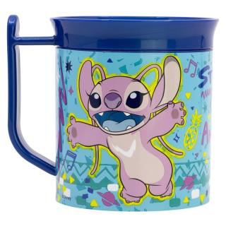Cana plastic eleganta, Stitch Angel 400 ml