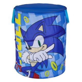Cos textil pliabil Sonic pentru jucarii 46x57cm