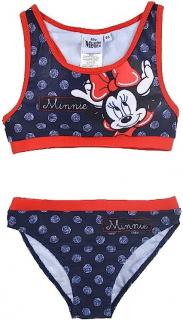 Costum baie 2 piese Minnie Mouse cu fundita