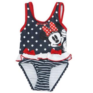 Costum de baie bebe, intreg Minnie Mouse cu volan