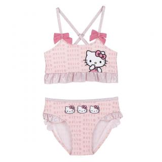 Costum de baie  fete cu fundite, 2 piese Hello Kitty