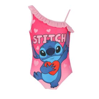 Costum de baie intreg cu volan, Stitch, Heart