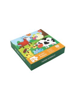 Cutie cu 6 puzzle-uri, 28 piese, Ferma