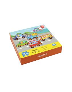 Cutie cu 6 puzzle-uri, 34 piese, Mijloace de transport