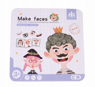 Cutie cu puzzle Make faces, 73 piese