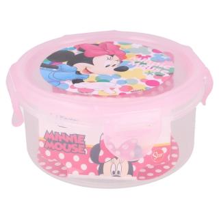 Cutie depozitare cu capac, ermetica, rotunda, Minnie Mouse, 270ml