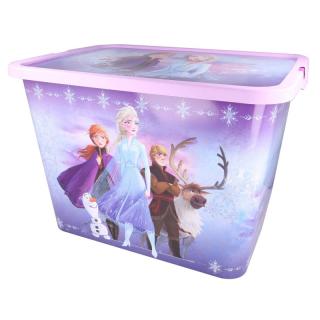 Cutie depozitare jucarii Disney Frozen ElsaAnna, Plastic, 27x38,7x28,7 cm, 23 l