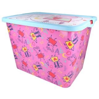 Cutie depozitare jucarii, Peppa Pig ABC, 38.7 x 28.7 x 27 cm, 23 l