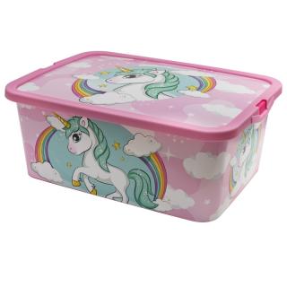 Cutie depozitare jucarii Unicorn, 15x38,7x28,7 cm, 13 l