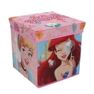 Cutie depozitare tip taburent Printesele Disney, 30x30x30 cm