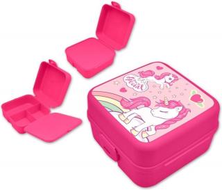 Cutie sandwich multicompartimente Be My Unicorn, 14x14x8 cm
