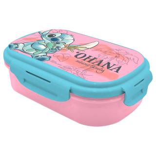 Cutie sandwich plastic cu tacamuri Lilo  Stitch , 21x14x6 cm