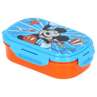 Cutie sandwich plastic cu tacamuri Mickey Mouse Here we Go, 22.5x14x6.5 cm