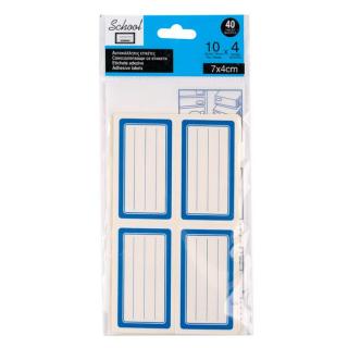 Etichete Autocolante Clasice Bleu 7x4cm - 40buc