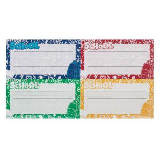 Etichete Autocolante Colorate Back to School 7x4cm - 40buc