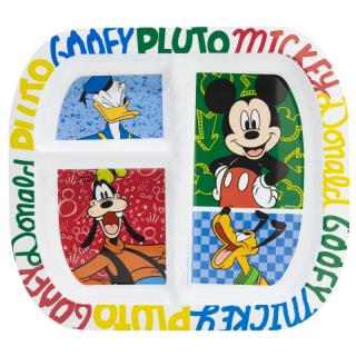 Farfurie melamina compartimentata Mickey Has Fun 22x19.5x1.8 cm