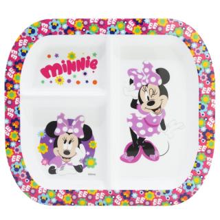 Farfurie melamina compartimentata Minnie Mouse Disney 22x19.5x1.8 cm