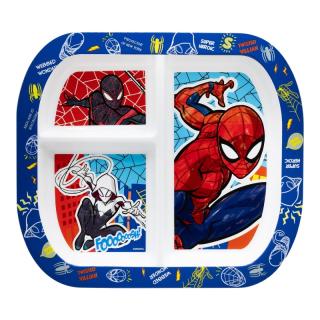 Farfurie melamina compartimentata Spiderman Mob Rules 22x19.5x1.8 cm