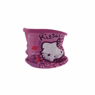 Fular circular Hello Kitty fleece, tip guler, reversibil 50x22 cm