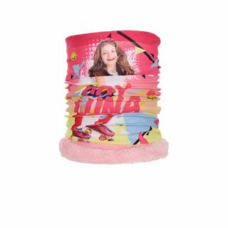 Fular tub guler imblanit Soy Luna roz 43x22 cm