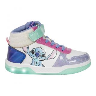 Ghete sport cu lumini, talpa PVC Lilo  Stitch