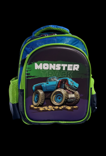 Ghiozdan gradinita 2 compartimente, 3D Monster Truck, 31x25x10 cm