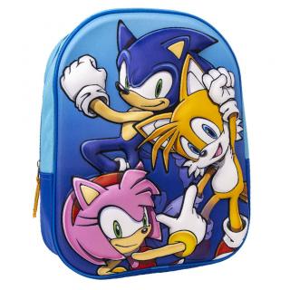 Ghiozdan gradinita 3D cu 1 compartiment, Sonic 31x25x9 cm
