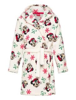 Halat baie coral fleece cu gluga pentru fete Minnie Mouse