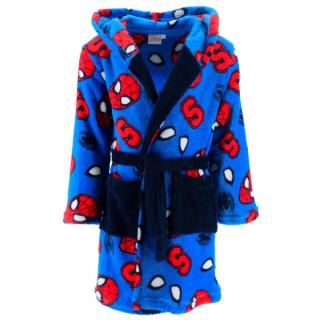 Halat baie cu gluga fleece coral Superheros Spiderman