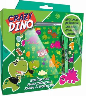 Jurnal secret Crazy Dino cu pix 23.5x22x5 cm