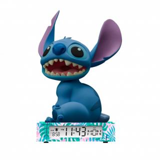 Lampa de veghe cu ceas si data Lilo  Stitch 3D, 21,4x13x13cm