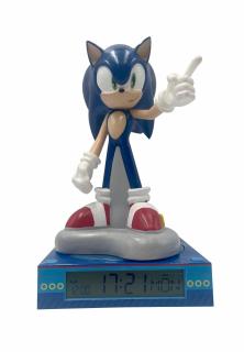 Lampa de veghe cu ceas si data Sonic 3D, 21,4x13x13cm