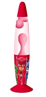 Lampa Glitter tip lava PJ Masks rosu 33.5 cm