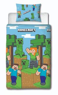 Lenjerii de pat copii, Minecraft Epic 2 piese 140x200 cm, 60x70 cm