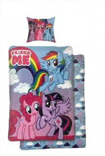 Lenjerii de pat copii, My Little Pony Friend Me, 2 piese 140x200 cm, 60x70 cm