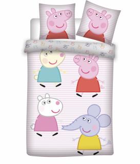 Lenjerii de pat copii, Peppa Pig Elefant, 2 piese 100x140, 40x45 cm