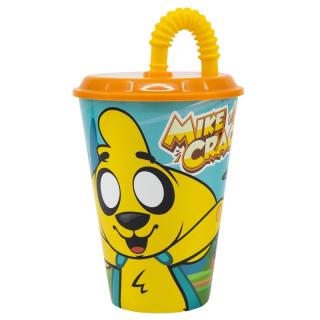 Pahar cu pai plastic Mikecrack, 430 ml