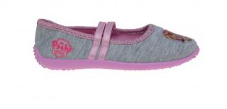 Pantofi de interior Paw Patrol Skye, cu bareta elastica, gri