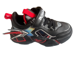 Pantofi sport pentru copii, material piele ecologica, negru, Sport