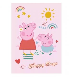 Patura polar Peppa Pig Happy Days, 100x140 cm