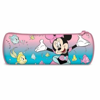 Penar cilindru 1 fermoar , neechipat Minnie Mouse Mermaid, 22x8x8 cm