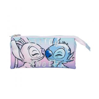 Penar cu 3 compartimente neechipat, Lilo  Stitch Angel 22.5x2x11.5 cm