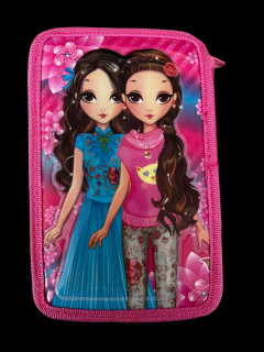 Penar ehipat Flowers  Girls , 3D, 3 compartimente, 19x12x6 cm, 32 piese