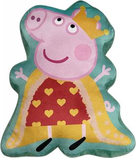 Perna decorativa in forma de Peppa Pig Queen, 35x36x7 cm