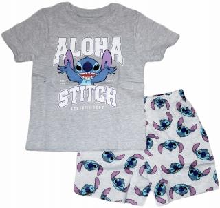 Pijama bumbac cu maneca scurta, Stitch Aloha